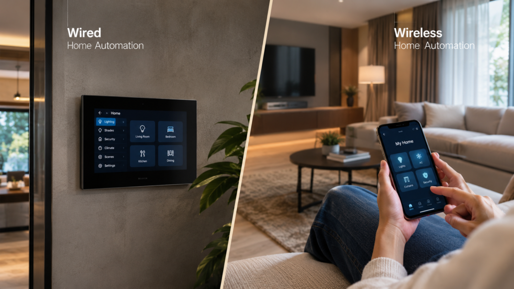 wired home automation vs wireless-home-automation-habix-kochi