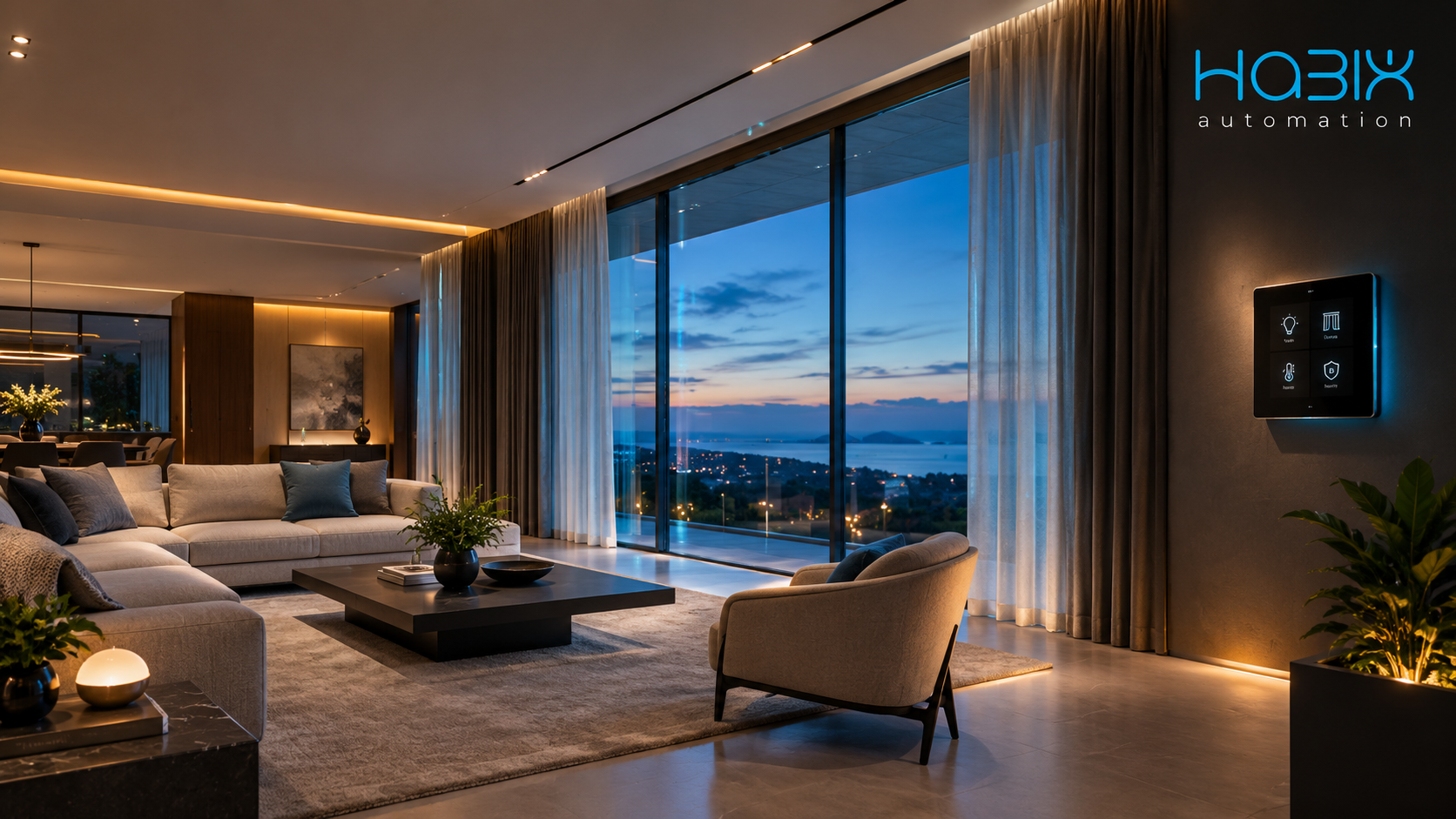 habix automation smart living room fully automated.